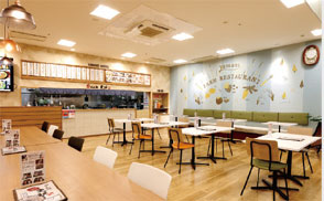 開放的な店内の画像